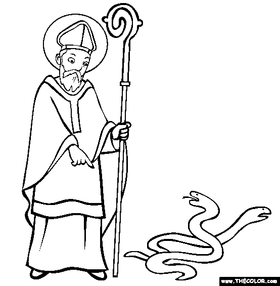 St Patrick Coloring Page